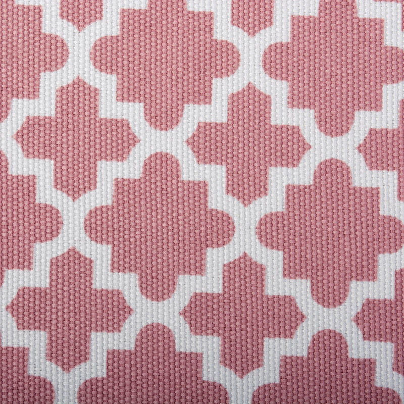 Cube en tissu treillis, Rose, H 13 po x l 13 po x p 13 po
