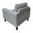 Arora Mid-Century Modern Teddy Fabric Upholstered Accent Chair with Solid Wood Legs and Cushioned Back-125003573