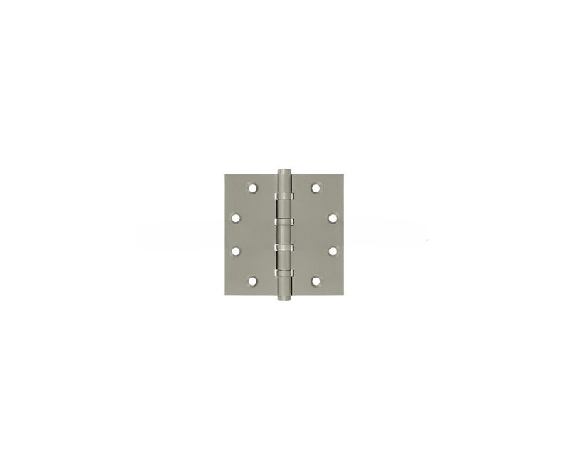 Deltana DSB45NB26D charnières carrées 4-1 / 2 po x 4-1 / 2 po, roulement à billes en chrome brossé, Chrome brossé