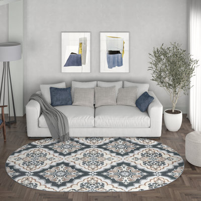 Tapis gris tissé à la machine Tinsman