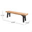 Outdoor Dining Set With 2 Benches And 1 Dining Table (3 Pcs)