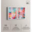 Décoration murale colorée Vibrant Abstract Echo Shadowbox par Art Remedy, cadre blanc, 16 x 24-935529458-935529471