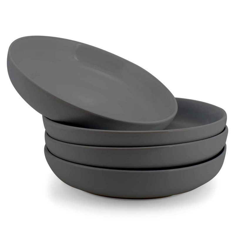 Ensemble de 4 bols à dîner, gris anthracite, Gris