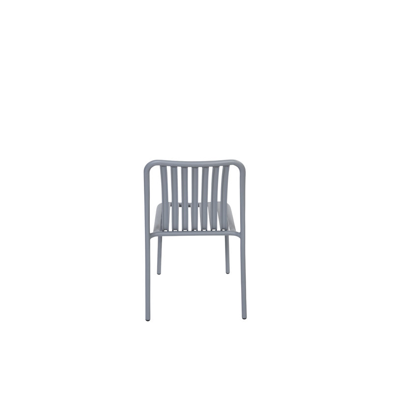 Chaise d'appoint empilable Key West, Gris doux