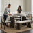 6-Piece Dining Room Set - Upholstered Chairs & Padded Bench For Comfort-1394027592