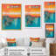 «Minimalisme, coucher de soleil bleu, Étreinte II», art mural minimalisme-1287290641-1287290646