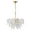 Lustre en forme de feuille à 7 niveaux en laiton brossé brillant Isamary