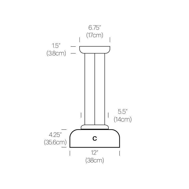 Luminaire suspendu tambour 1 lumière Totem