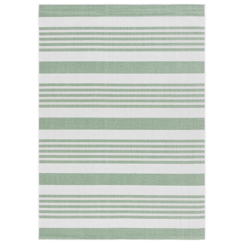 Dunnell Performance Machine Washable Striped Indoor/Outdoor Area Rug, Rectangle 4' x 6'