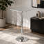 Table de bar contemporaine ajustable carrée argentée