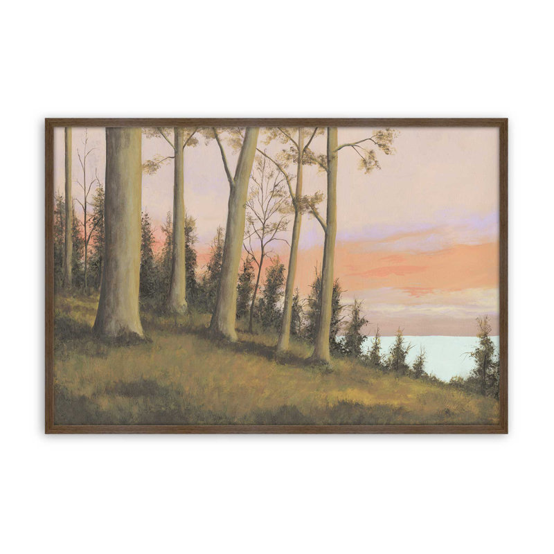 «Télécommande Lakeshore II» par Michael Willett, reproduction d'art, Impression sur cadre ouvert sans papier mat, Brun