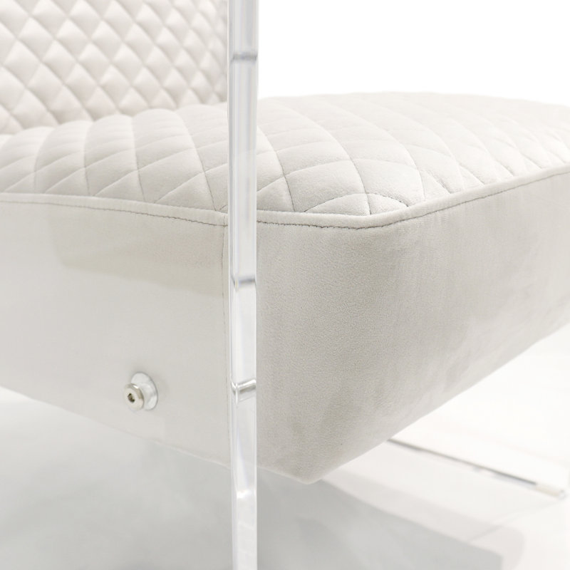 Tribecca 24" Wide Velvet Armchair, Ivory Velvet