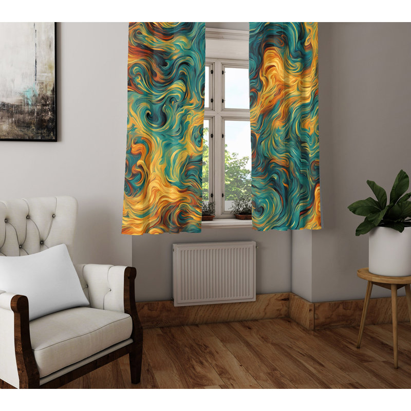 Paire de rideaux semi-transparents en polyester Fairhaven, L 40 po x L 82 po