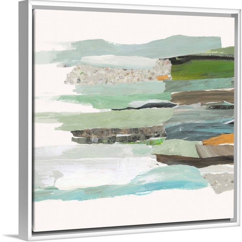 Reproduction d’art sur toile, "course II" par PI studio, H 14 po x l 14 po x P 1,75 po, Cadre flottant blanc