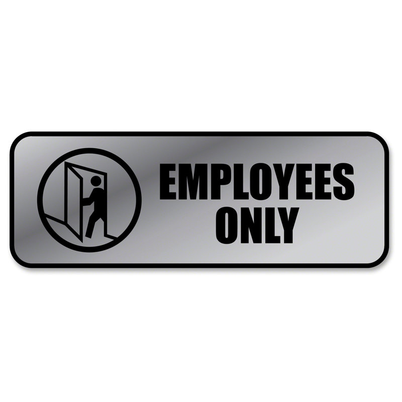 Enseigne employés seulement