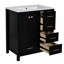 Meuble-lavabo 30 po avec lavabo en céramique-414485444