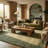 Rug Branch Sovana 7' x 10' (6'6" x 9'6") Olive Green Tonal Solid Indoor Area Rug, Comtemporary, Medium Pile, Stain-Resistant Carpet - Living Room, Bedroom, Dining Room, and Kitchen-2114482435