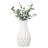 Facetta 11" Matte Texture White Ceramic Vase-1585059317-1585059315