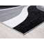 Tapis abstrait gris / noir tissé à la machine-66816581