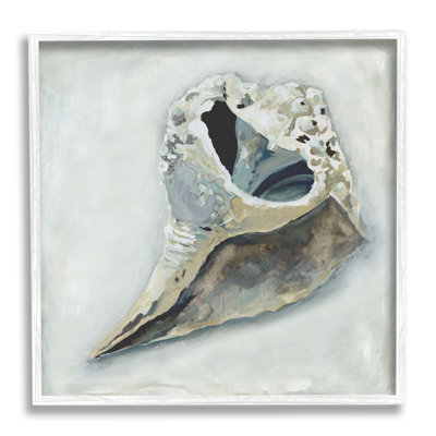 «Nautical Conch Seashell Giclee», art mural texturé par Erica Christopher