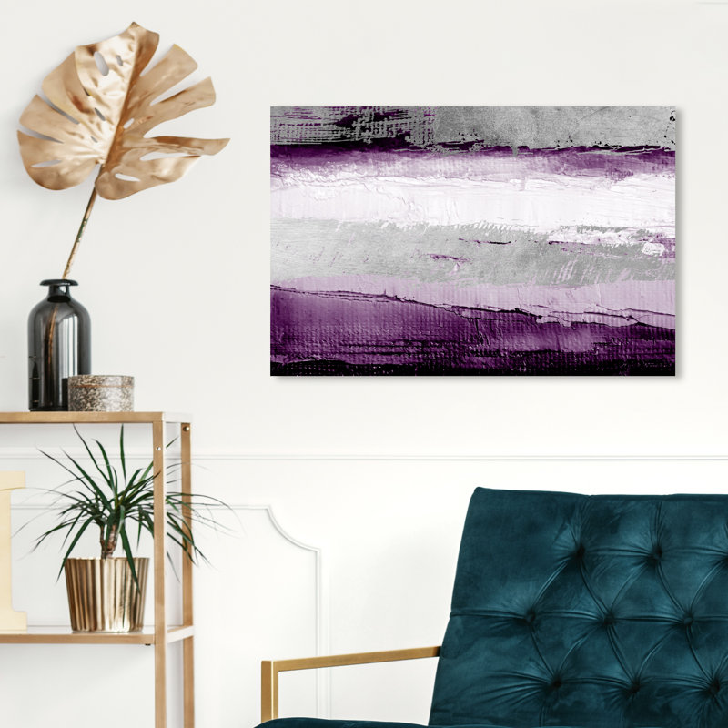 " Abstract Envision And Elevate Violet ", Wrapped Canvas, 20" H x 30" W, No Frame