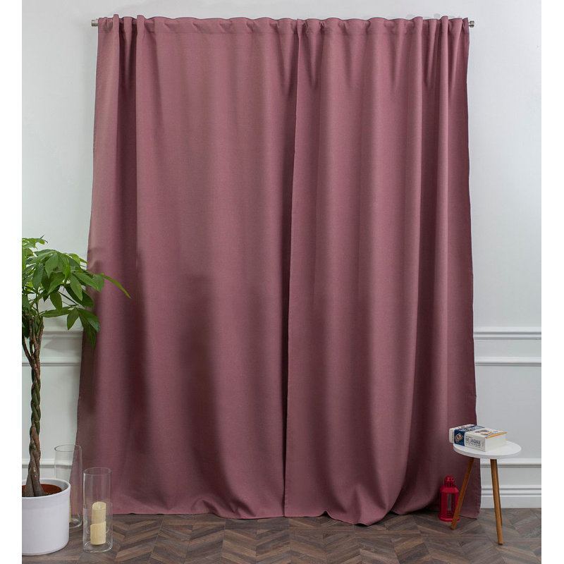 Rideau décoratif obscurcissant très long et très large LAXTON, Rose, L 100 po x L 108 po