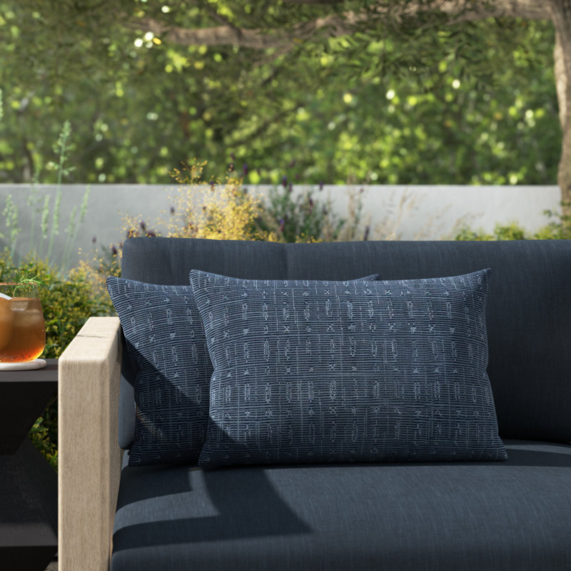 Davant Geometric Sunbrella® Outdoor Throw Pillow, 12" x 18"
