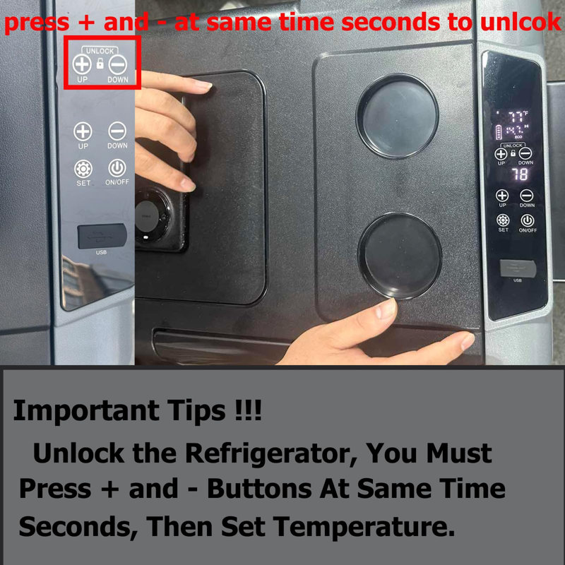 Dual Zone Car Freezer with APP Control, 48QT Portable Refrigerator for RV/Camping, -4°F to 68°F Cooling, Dual Voltage (12V/24V DC & 110-240V AC)