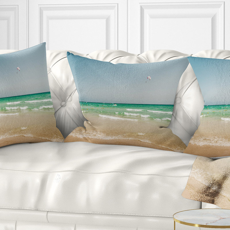 Oreiller parasailing en été dans un oreiller en afrique mer, 16 po x 1 po, Coussin décoratif