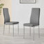 Marietta Chrome Metal & White High Gloss Dining Table Set - 6 Soft Touch Faux Leather Dining Chairs-1767860390