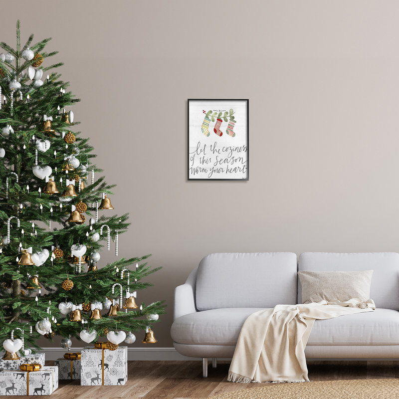 «Coziness of this Season» par Katie Doucette - Art textuel, H 20 po x l 16 po, Giclée encadrée noir minuit