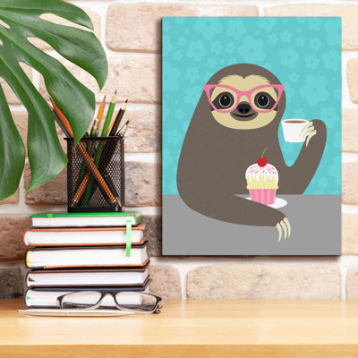 «Diva Sloth» par Nancy Lee, art mural sur toile