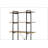 Nefo Rustic Oak & Black Finish Bookshelf
