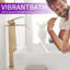 Robinet pour salle de bain moderne à un trou pour lavabo vasque - Robinet pour salle de bain or brossé-87600143