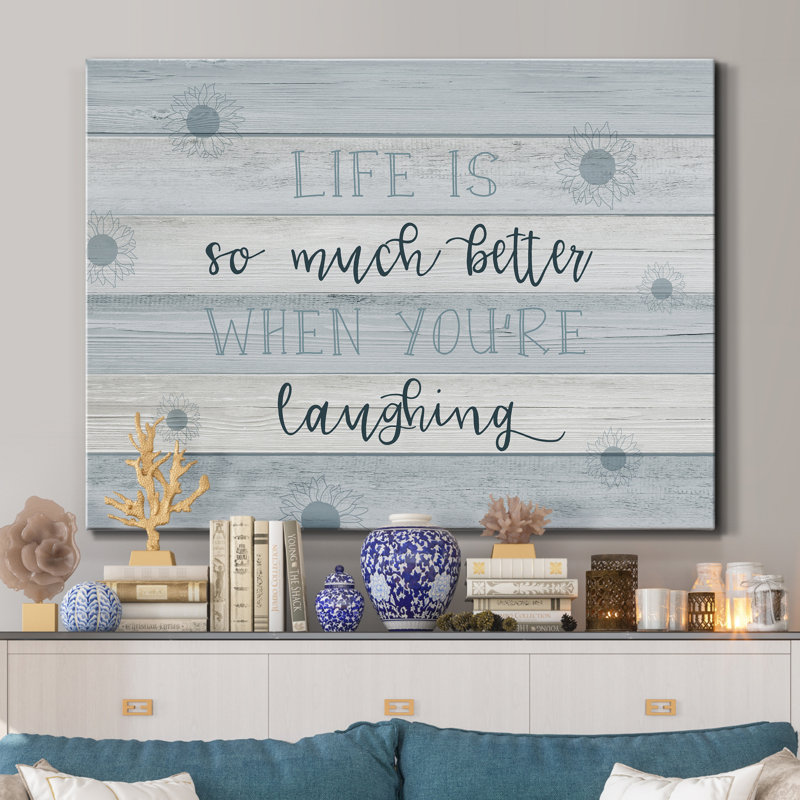 Reproduction d’art textuel sur toile tendue « Life is rit », H 48 po x l 36 po x P 1 po