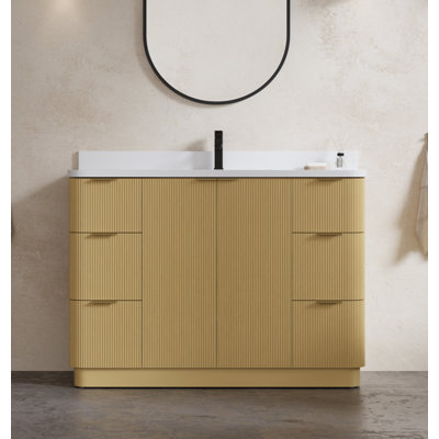 Ensemble de meuble-lavabo moderne 48 po avec évier encastré et dosseret Maxbano
