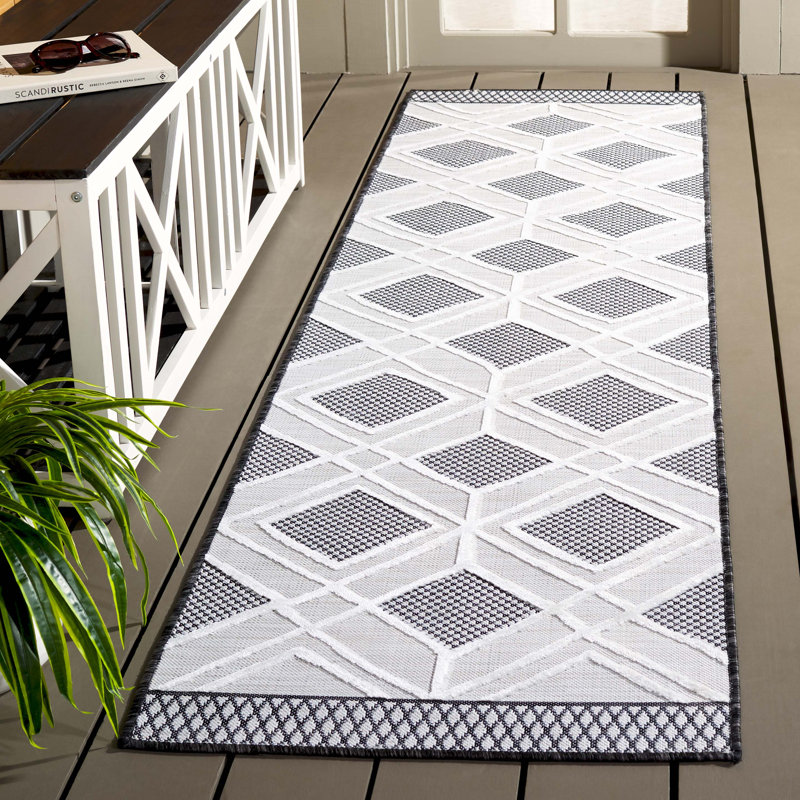 Kenenth Performance Geometric Indoor/Outdoor Area Rug, Runner 2' x 8'