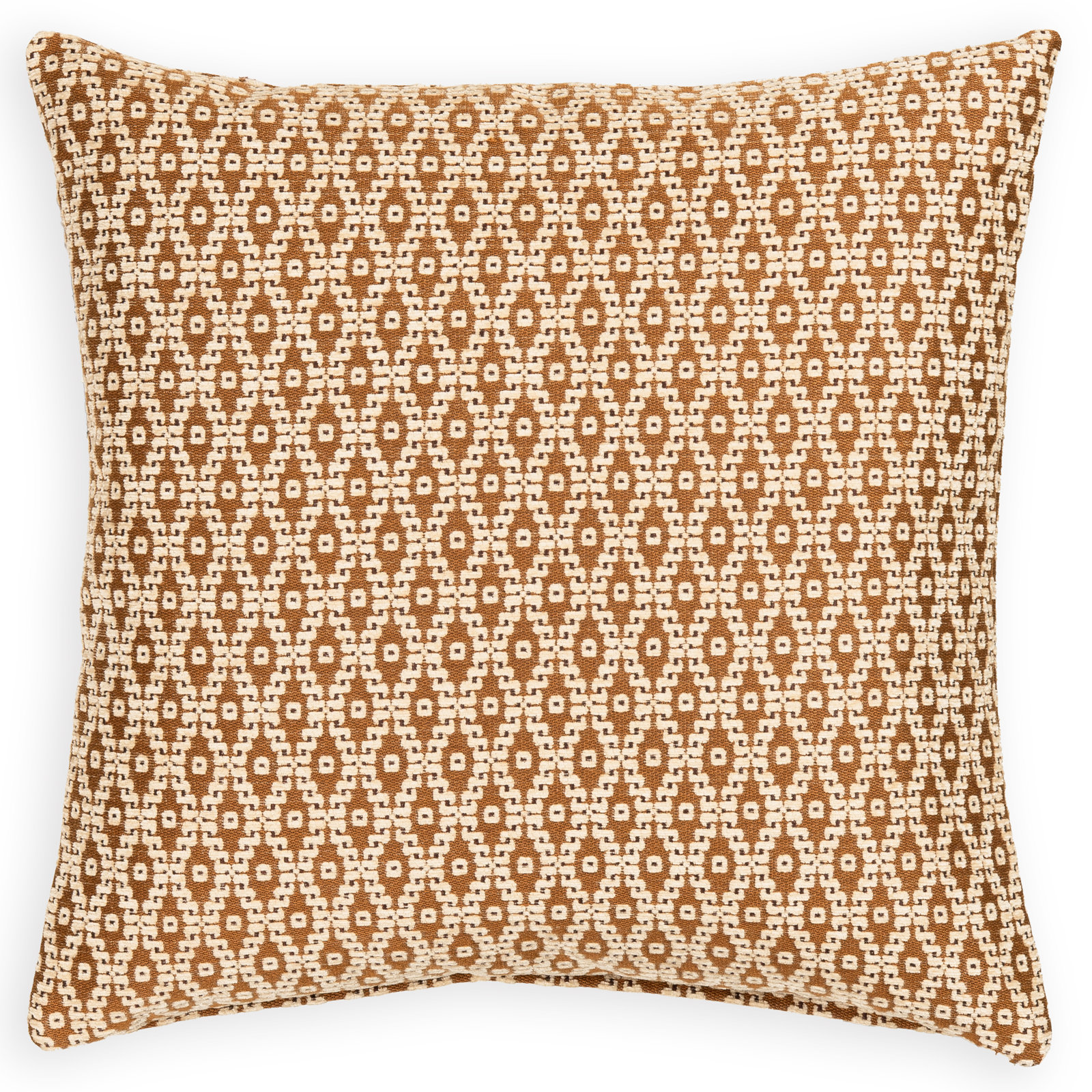Ivy Throw Pillow, Feather, 20" x 20", Nutmeg