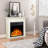 Freestanding Electric Fireplace With Remote Control.-800285592