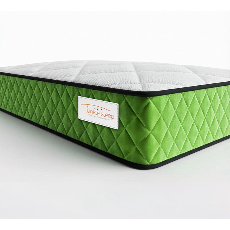 Twinklesleep Kids Coil Green Mattress – Medium-Firm, Breathable & Supportive, Small Double (4')