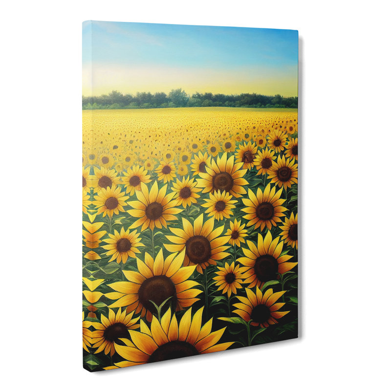 Harrisburg Sunflower Field - Wrapped Canvas, 76cm H x 50cm W x 3cm D