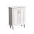 White Solid + Manufactured Wood Shoe Storage Bench