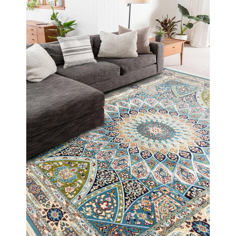 Tapis bleu Jackson Jackson, Rectangle 2 pi x 3 pi 1 po