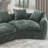 Assembly Free 126" Chenille 2-Piece Modular Curved Sofa with 5 Toss Pillows-104426378