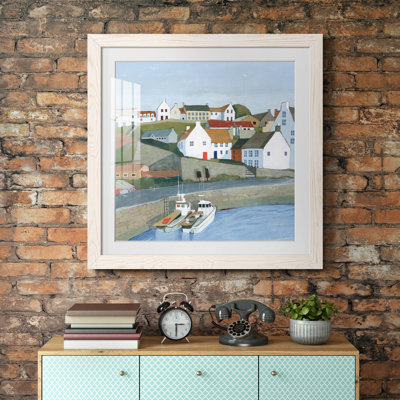 Old Coast Town I - Single Picture Frame Print on Canvas