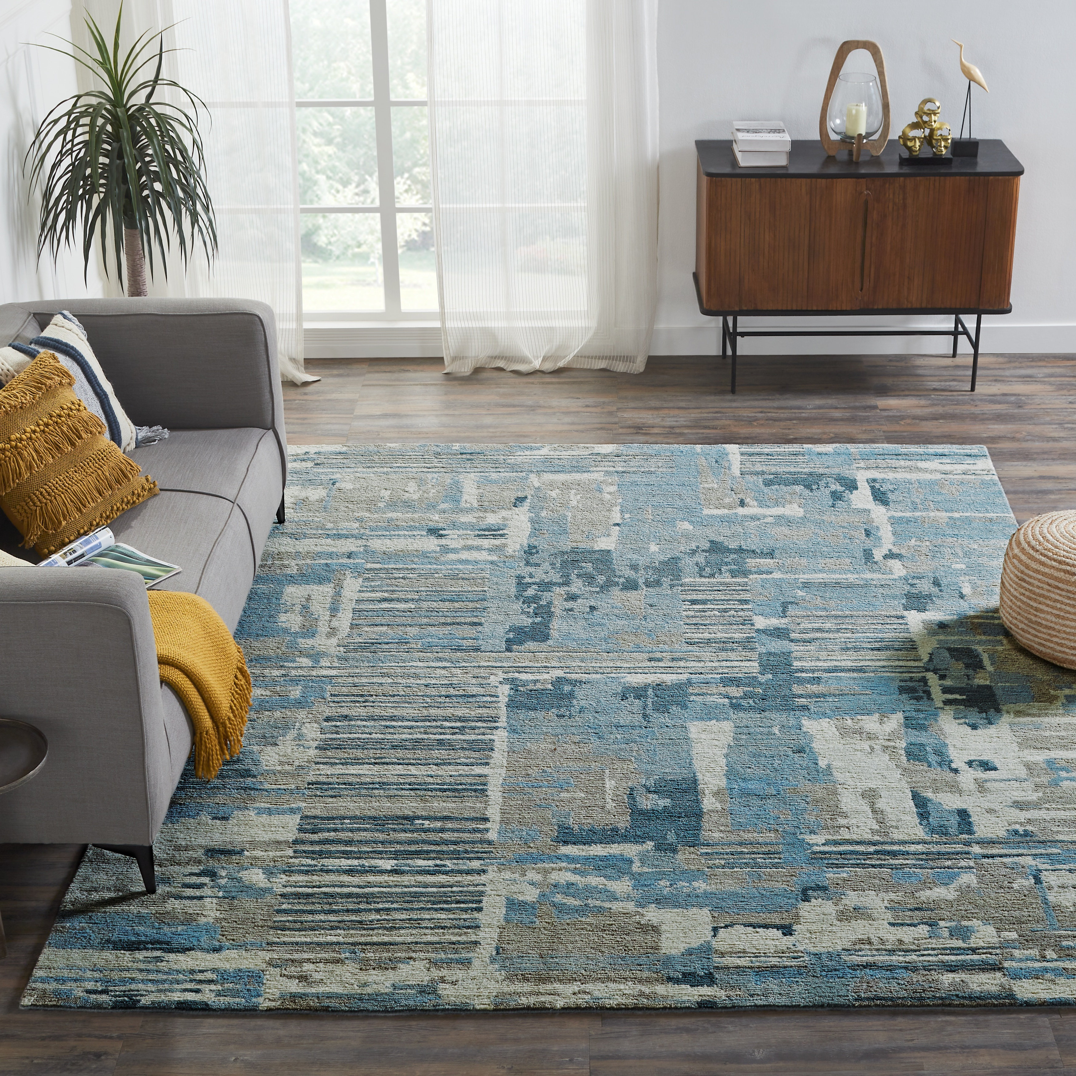 Orren Ellis Mcelroy Canyon Mist Wool Hand-Knotted Area Rug - Wayfair Canada