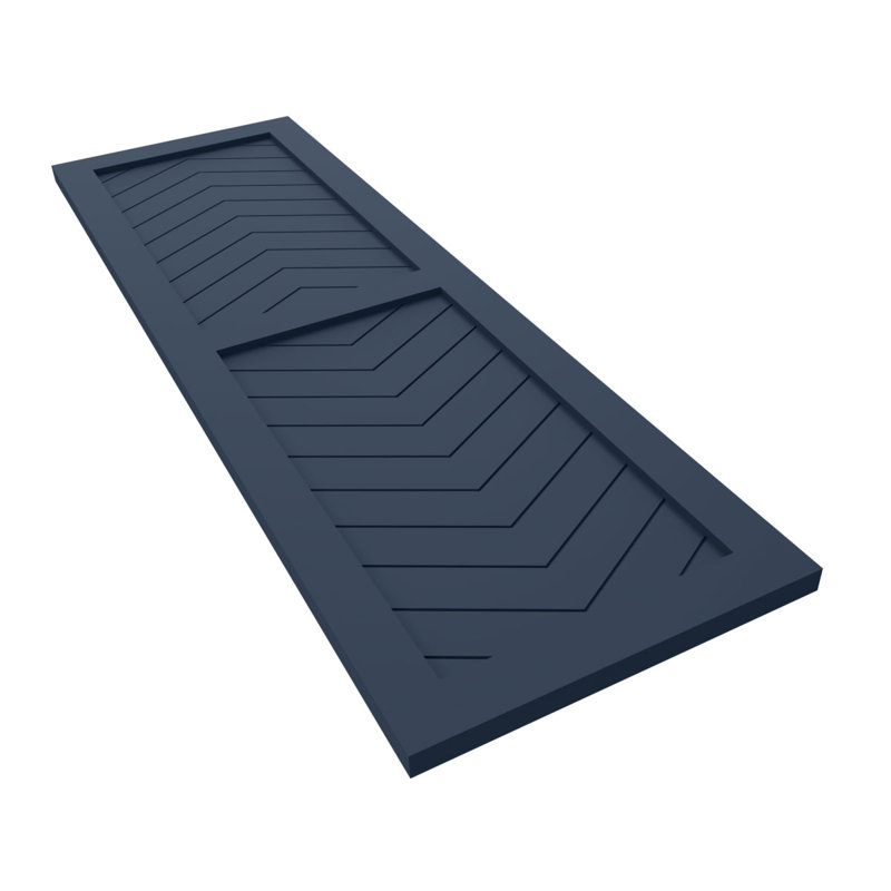 Volets de style moderne à deux panneaux EnduraCore, 12"W, Bleu nuit sans étoile, H 27 po