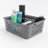 IRIS Medium Plastic Storage Baskets, Gray
