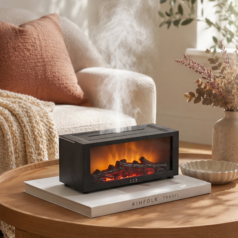 Fireplace Essential Oil Diffuser with Remote Control
