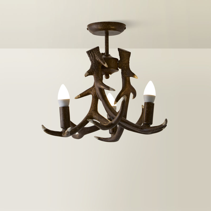 Omarion Semi Flush Mount, No Bulb